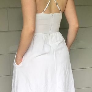 Abercrombie & Fitch Dresses - Abercrombie & Fitch White Midi Dress Abercrombie & Fitch Dresses - Abercrombie & Fitch White Midi Dress